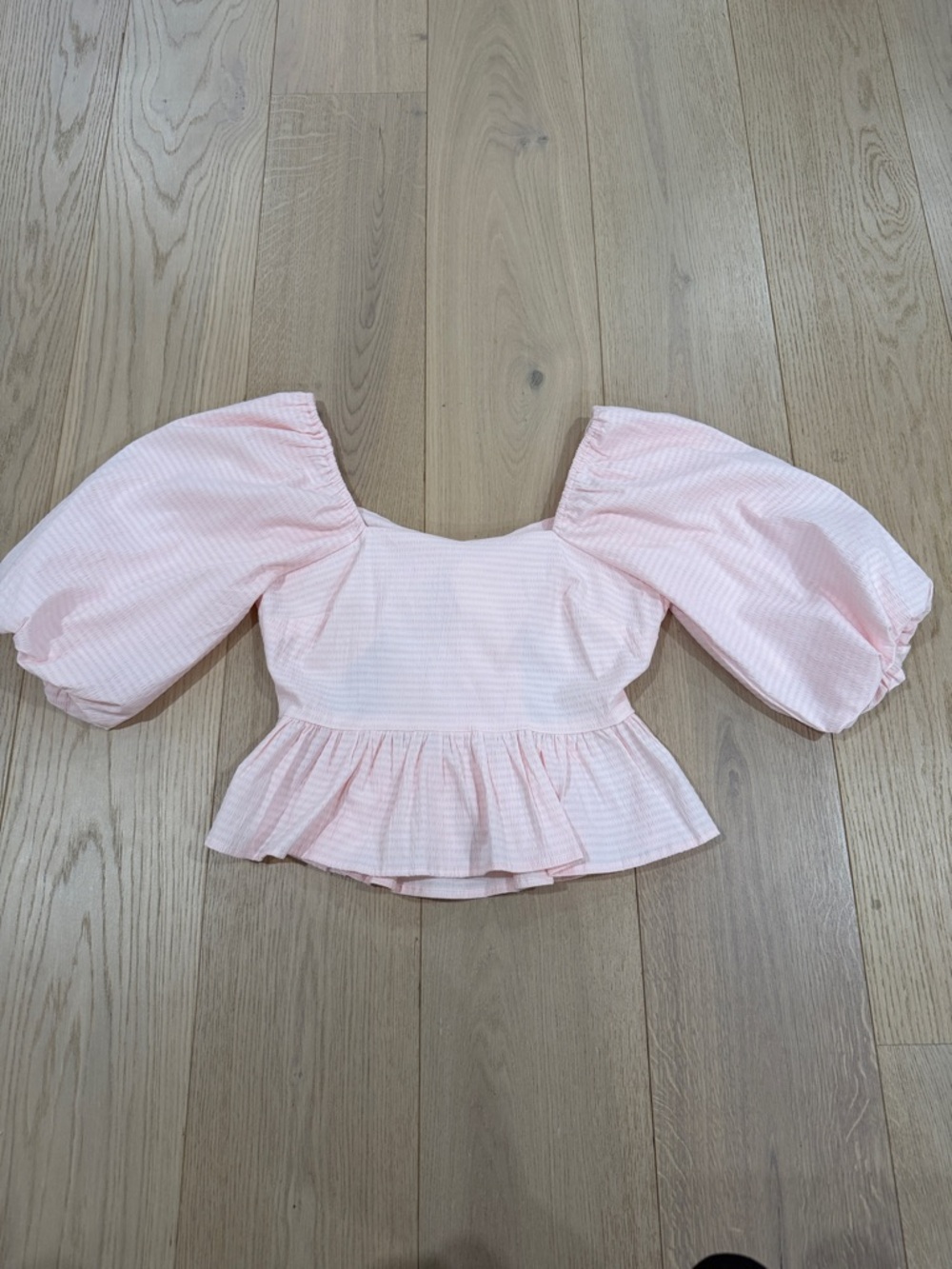 Mi Amore Light Pink Textured Elastic-Waist Skirt